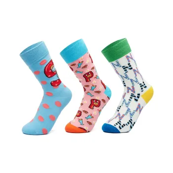 BONAS Mid Calf Socks Women's 3 Pack Mixed Color