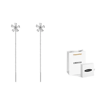 CIROCCO 925 Sterling Silver Drop Earrings Women's