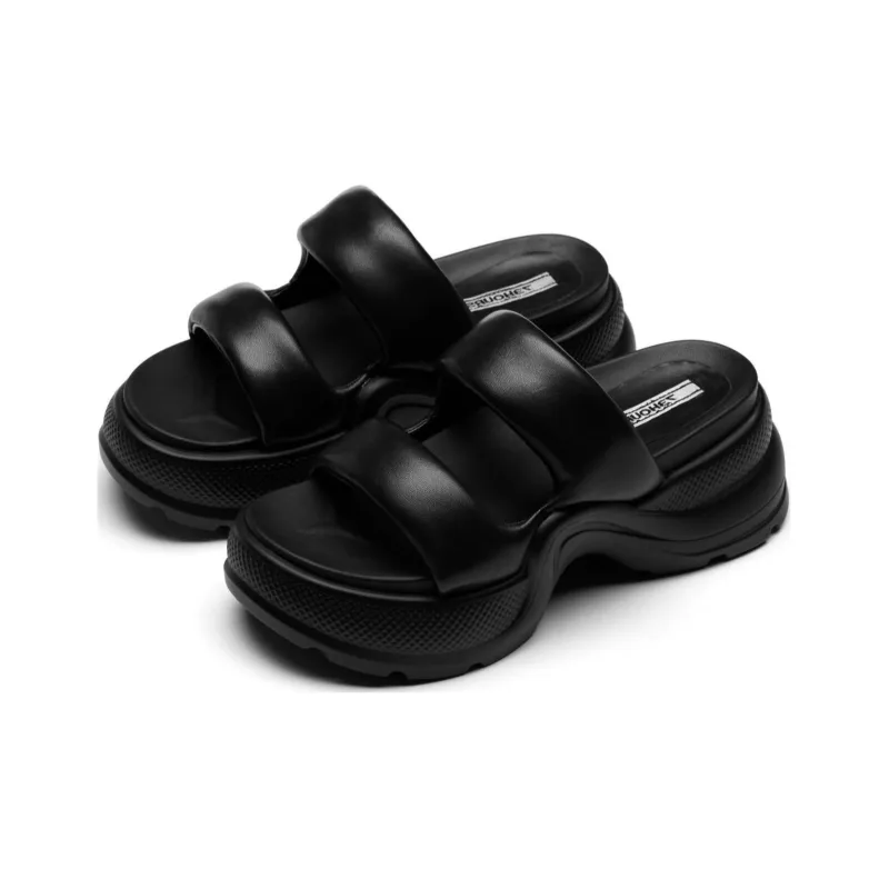 73Hours Slide Slippers Women's Black/Ecru-1