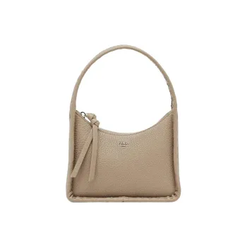 FENDI Grain Calfskin Crescent Bag, Shoulder Bag, Handbag Mini Women's Dove Gray