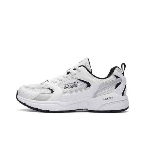 PONY Cushioning Breathable Low-Top P-RUNTECH Running Shoes Unisex White