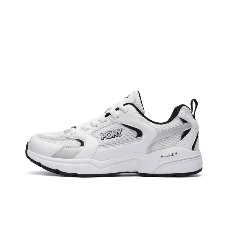 PONY Cushioning Breathable Low Top P RUNTECH Running Shoes Unisex White-0