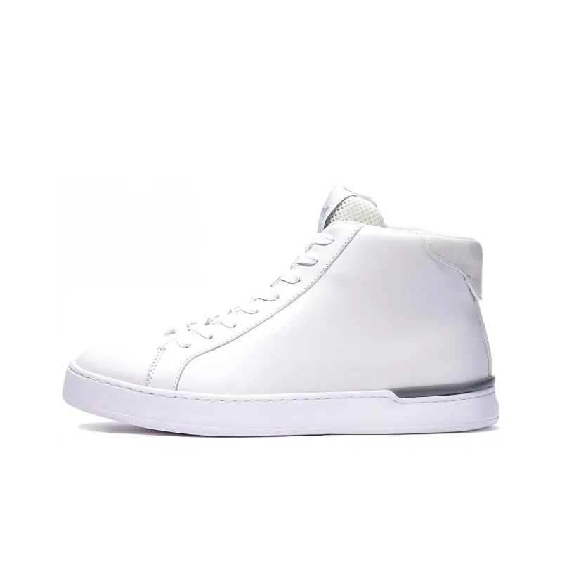 COACH Clip Stylish Skateboarding Shoes Men's White-0