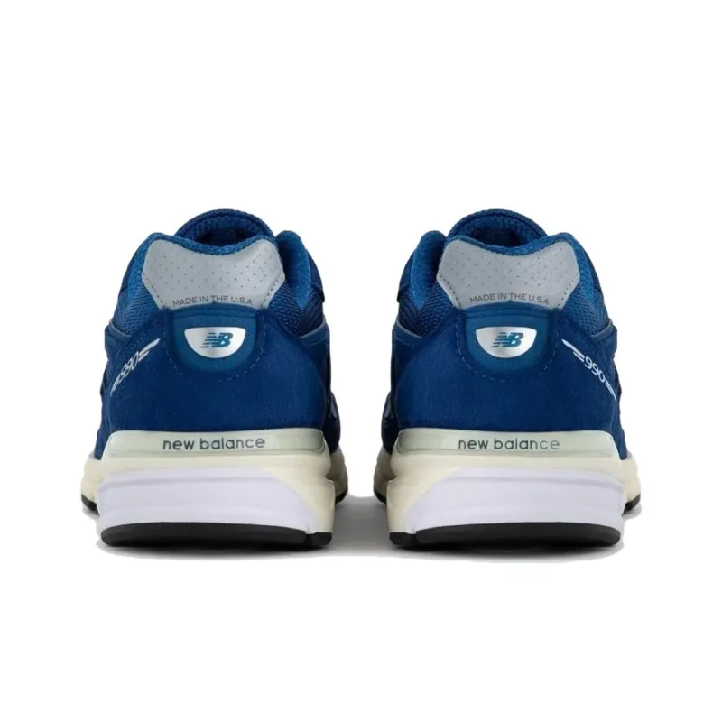 AIME LEON DORE x New Balance NB 990 V4 Wear Resistant Low Top Casual Running Shoes Men's Blue-4