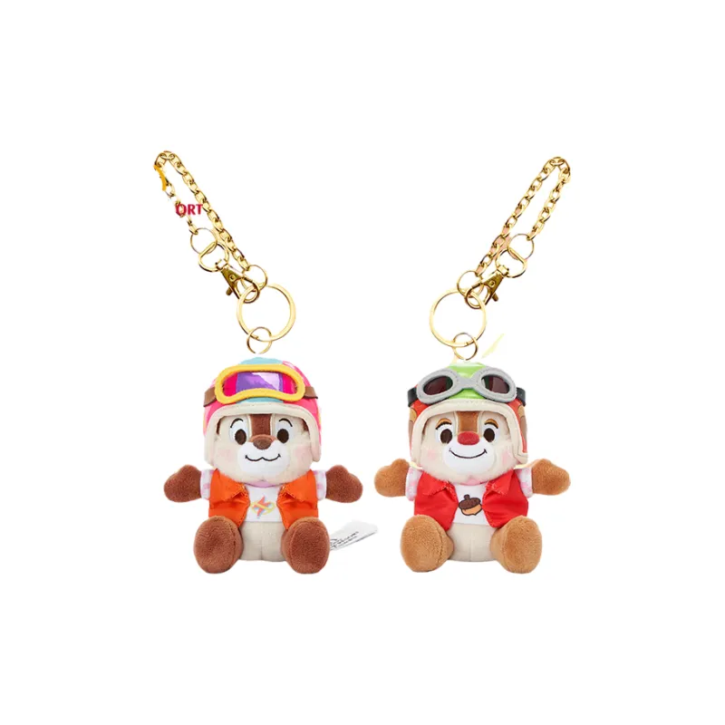 Disney 2024 Spring Mickey And Friends Collection Chip 'N Dale Dolls Plush Pendant 11cm High-0