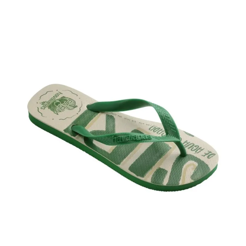 FARM RIO x Havaianas Flip Flops Women's Green Beige-1