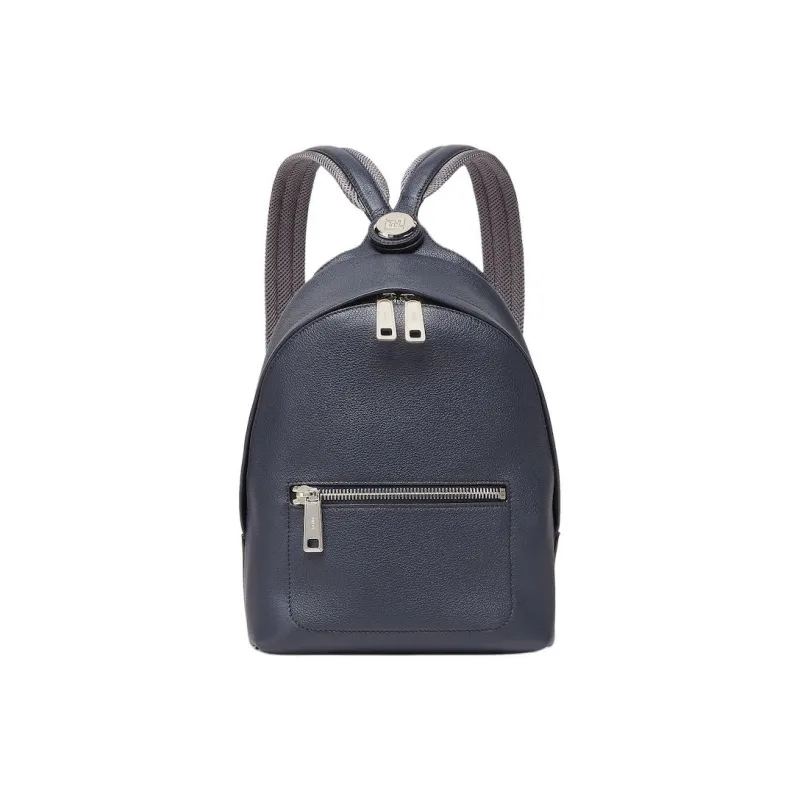 FENDI Calfskin Backpack Small Size Men's Blue-0