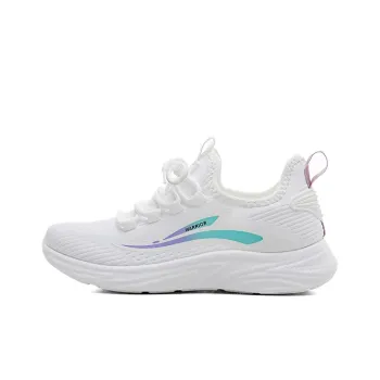 Warrior Wear Resistant Breathable Height Increasing Rebound Low Top Running Shoes Women's White
