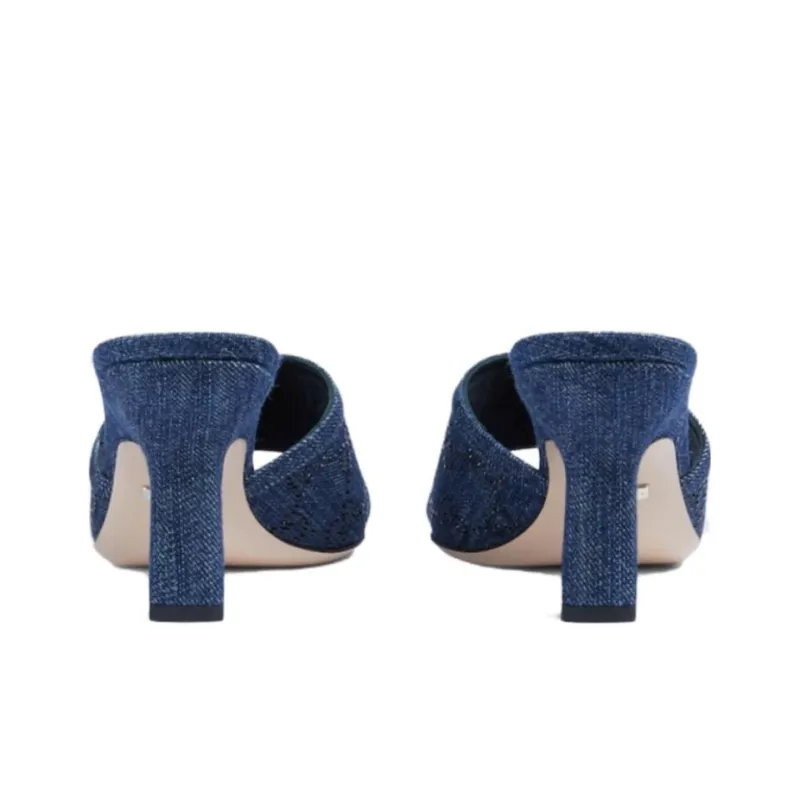 GUCCI Slide Slippers Women's Blue-3