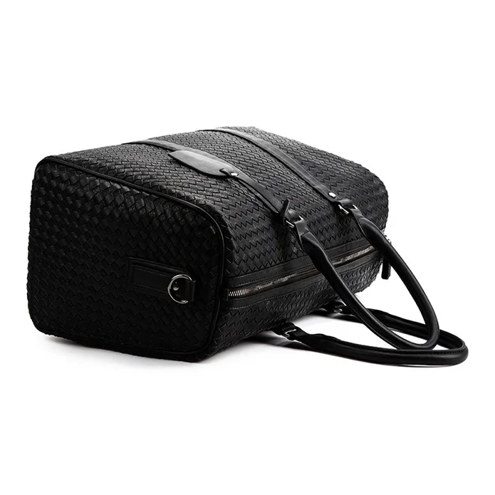 CMLZIUA PU Gym Bag Large Size Unisex Black-3