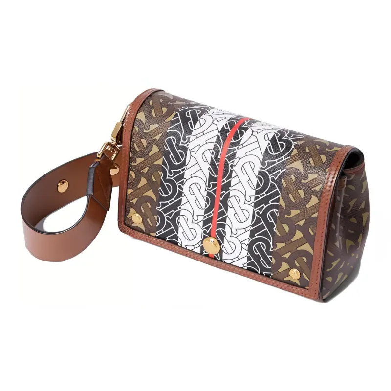 Burberry Canvas Crossbody Bag Shoulder Bag Women's Brown-1