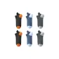 2 Black, 2 Dark Gray, 2 Dark Blue