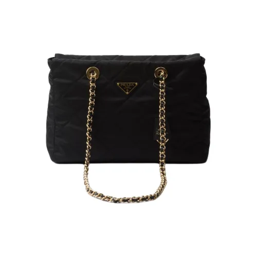PRADA Re Edition Nylon Parachute Totes Shopping Bags Handbags Medium Size Women's Black