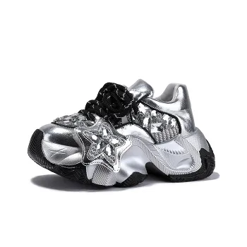 SELAIYA Slip Resistant, Abrasion Resistant, Breathable Low Top Chunky Sneakers Women's
