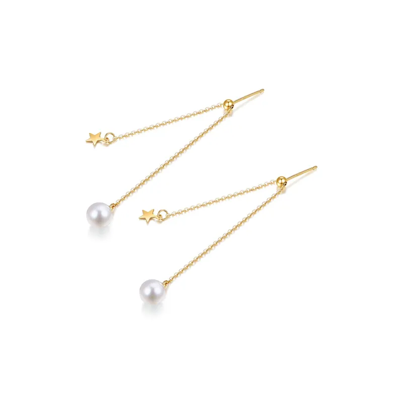 MCLON Drop Earrings Unisex Star And Moon Companion Yellow-1