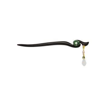 AGOVSKI Copper Alloy+Wooden+Pearl+Oil Drip+Colored Glaze Hairpins Women's
