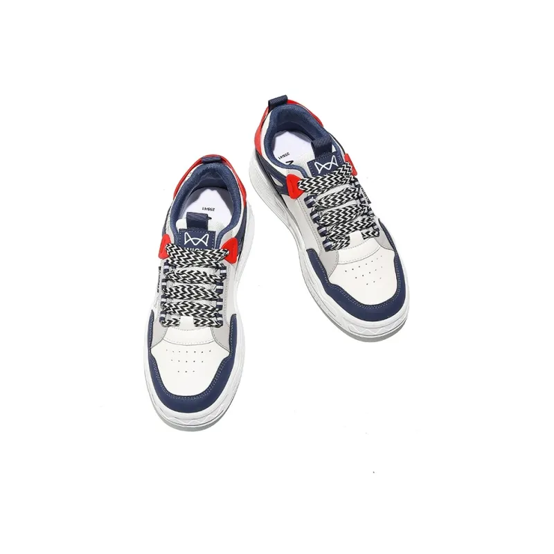 MIIOW Trend Party Series Skateboard Shoes Unisex Low Top Black White/Blue White/Burgundy-13