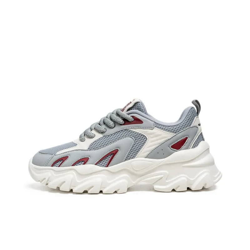 GONG NIU JU REN Anti-Slip Wear-Resistant Low-Top Chunky Sneakers Unisex-4