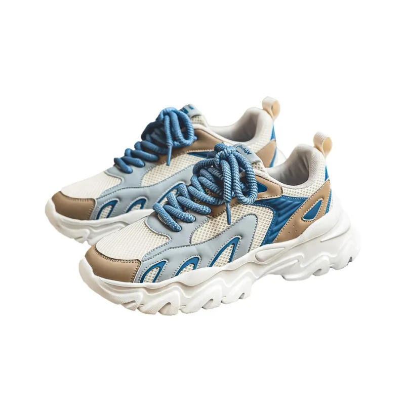 GONG NIU JU REN Anti-Slip Wear-Resistant Low-Top Chunky Sneakers Unisex-10