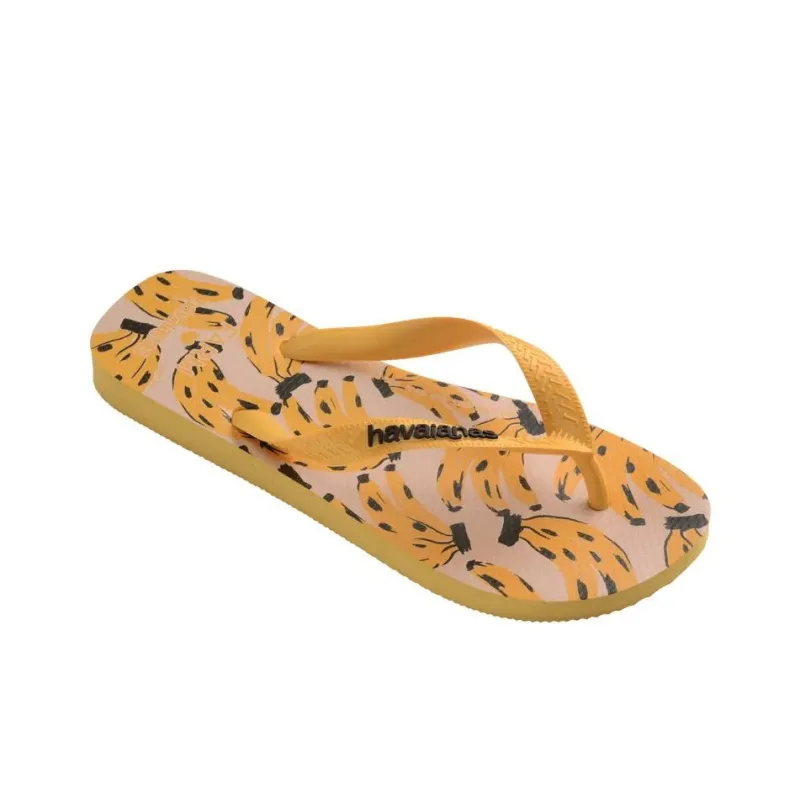 FARM RIO x Havaianas Abrasion Resistant Slip Resistant Flip Flops Women's Yellow-1