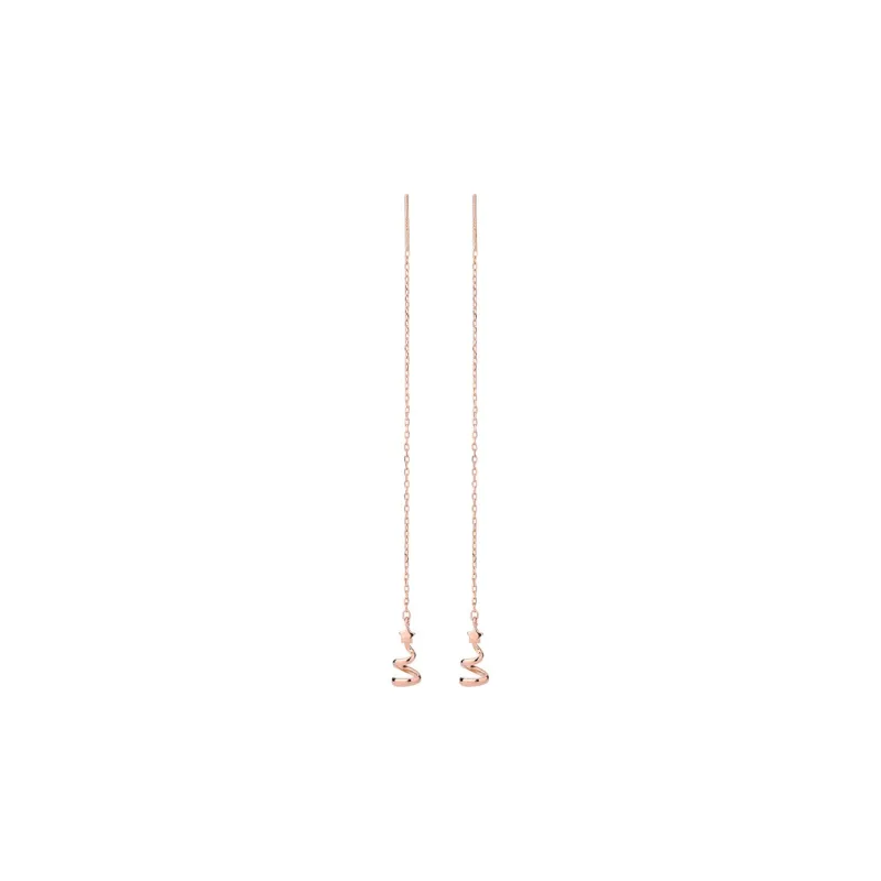 AITAO S999 Fine Silver Drop Earrings Women's Silver Rose Gold-1