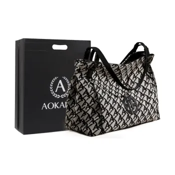 AOKANG Fabric Tote Bag, Shopping Bag, Handbag, Underarm Shoulder Bag, Mom Bag Large Size Women's Hepburn Black