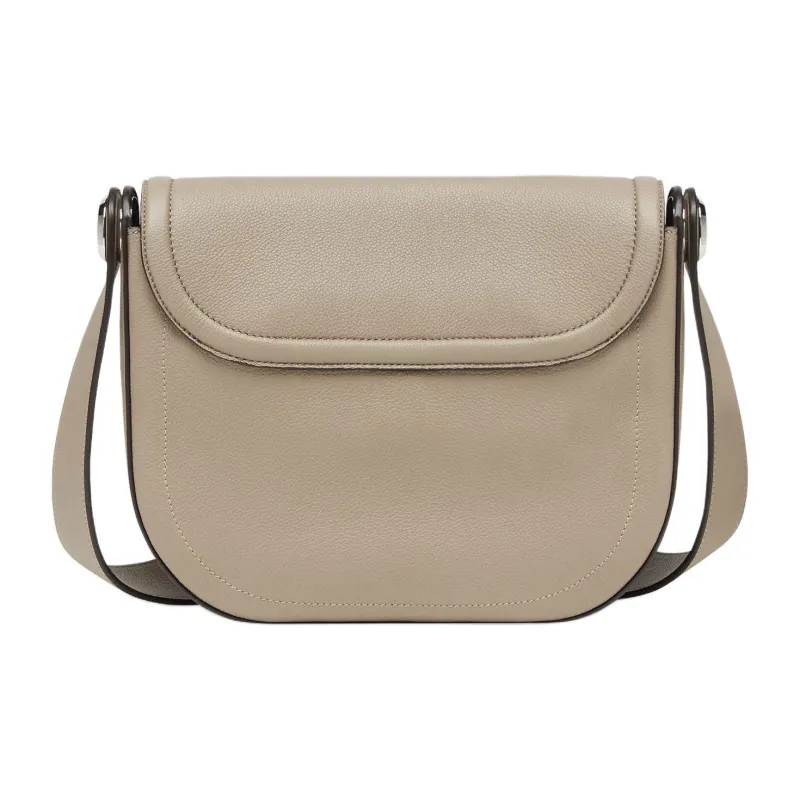 FENDI ROMA Calfskin Messenger Bag, Shoulder Bag, Crossbody Bag Men's Beige-2