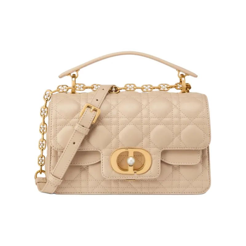 DIOR Cow Leather Shoulder Bag Crossbody Bag Handbag Small Size Women's Rouge Beige-0