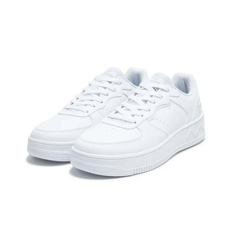 361° Air Force One Anti Slip Wear Resistant Low Top Skateboard Shoes Women's White Gray-2