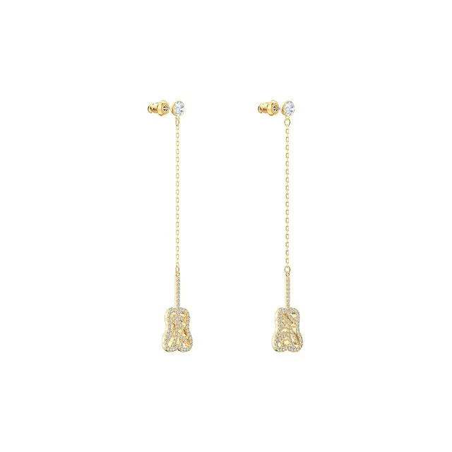 Swarovski My Hero Drop Earrings Women's Gold-2