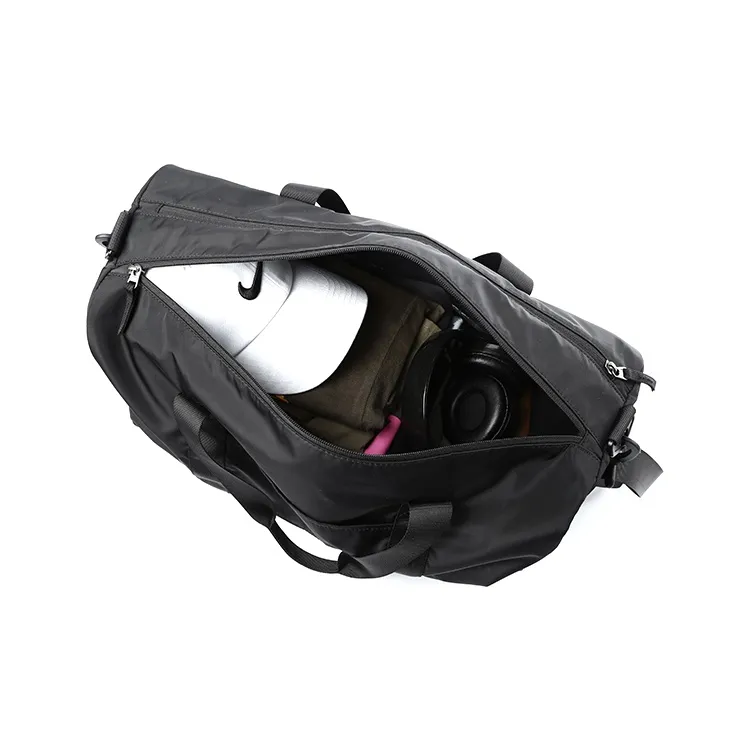 DOSRFINI Oxford Travel Bag Regular Unisex Black/Apricot White-7