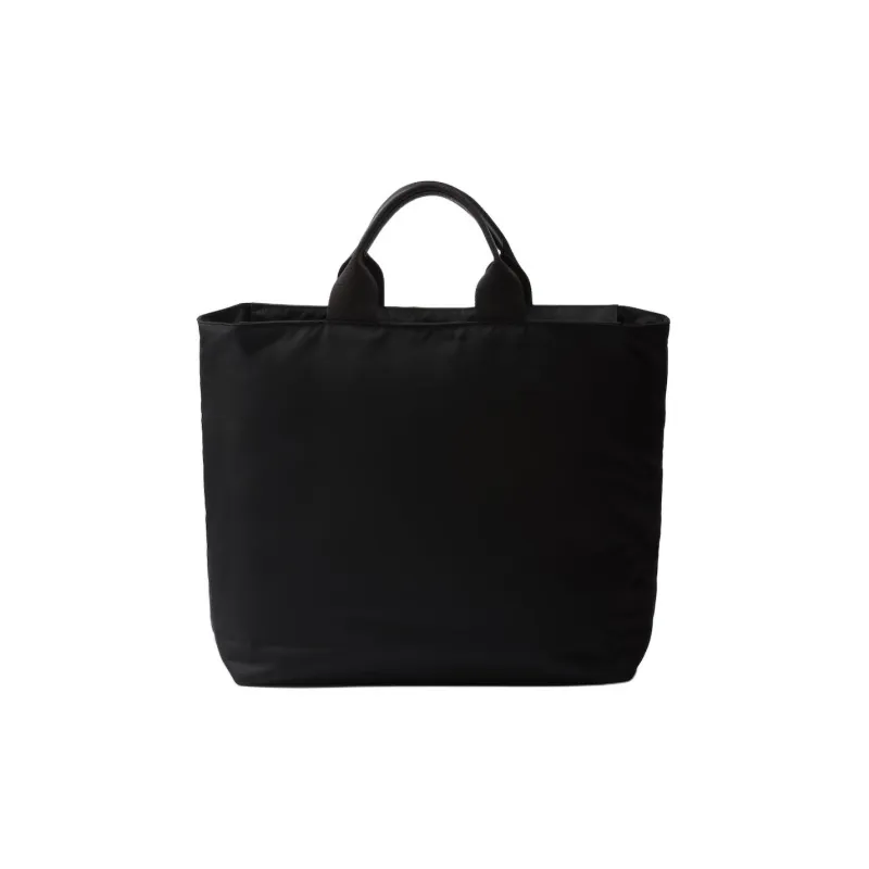 PRADA Recycled Nylon With Patchwork Leather Tote Bag Shopping Bag Handbag Men's Black-2