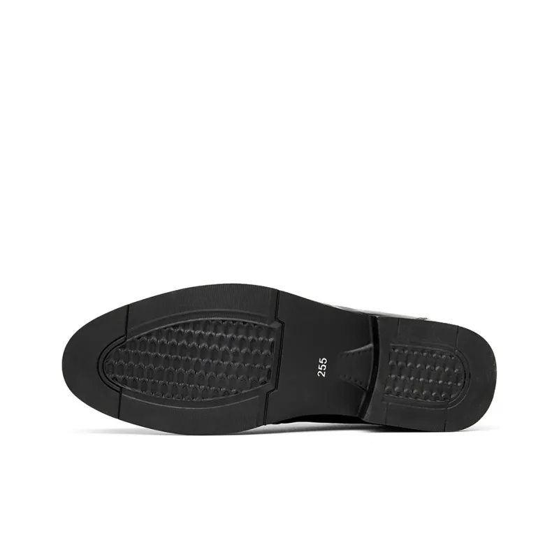 Sonno Dress Shoes Men Low Top Black-4