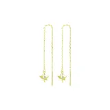 Maple Leaf Drop Earrings - K Gold