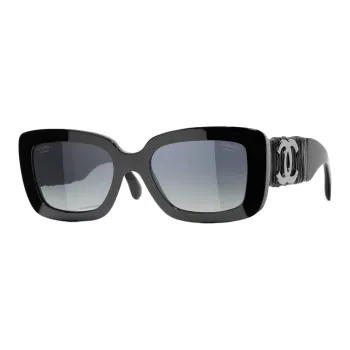 CHANEL Sunglasses Women's Black