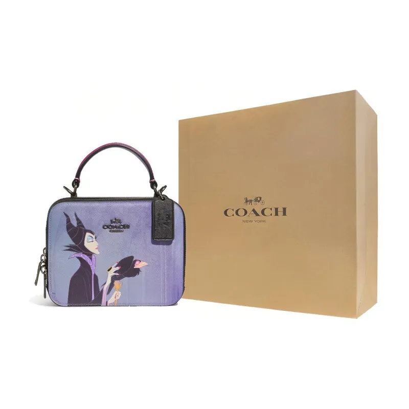 COACH Disney, Collaboration Cow Leather One Shoulder Handbag Regular Women's Purple-5