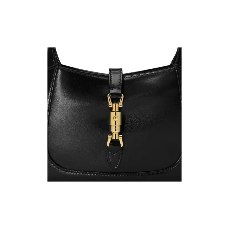 GUCCI Jackie 1961 Leather Half Moon Shoulder Bag, Crossbody Bag, Shoulder Bag Mini Women's Black-6