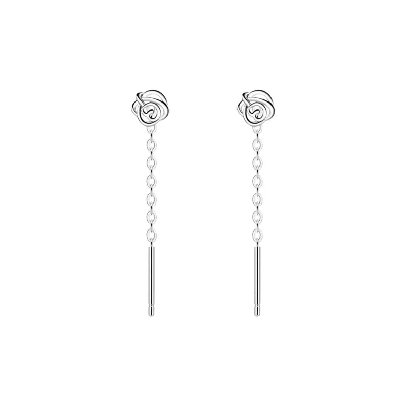 LIANDUO 999 Fine Silver Drop Earrings Women's Good Luck-0