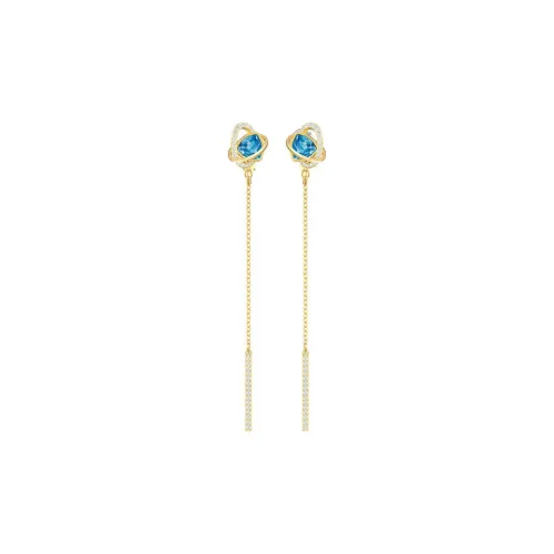 Swarovski Drop Earrings Women's Gold