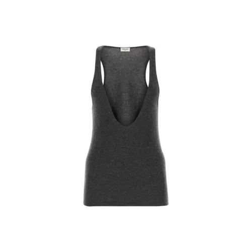 SAINT LAURENT Tank Tops Women's Gray