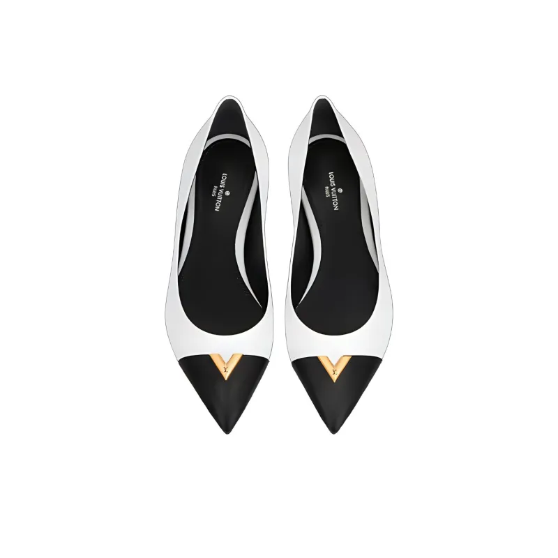 LOUIS VUITTON Heartbreaker Flat Ballerina Shoes 'White' Women's-3
