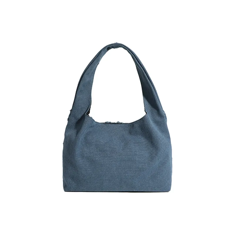 HAWA Denim Shoulder Bag Medium Size Women's Blue-3