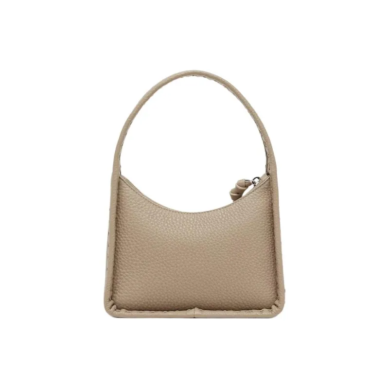 FENDI Grain Calfskin Crescent Bag, Shoulder Bag, Handbag Mini Women's Dove Gray-3