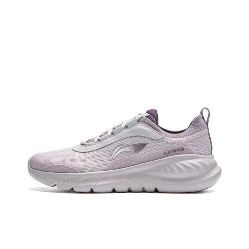 LiNing EasyFit Fle Breathable Cushioning Abrasion Resistant Low Top Running Shoes Women's Gray Purple