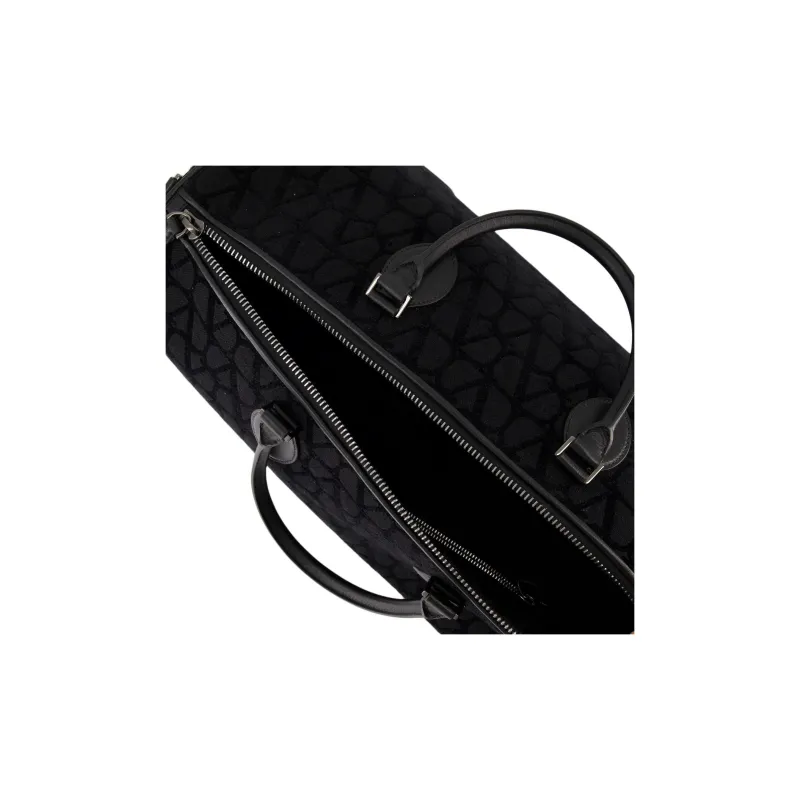 Valentino Garavani Toile Iconographe Zipped Duffle Bag-4