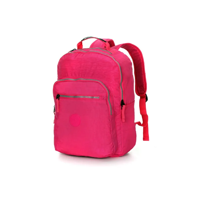 SUISSEWIN Polyester Students' Laptop Backpack Regular Unisex Green/Black/Rose Red-14