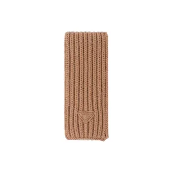 PRADA Logo detail Cashmere Scarf