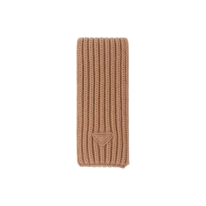 PRADA Logo detail Cashmere Scarf-0