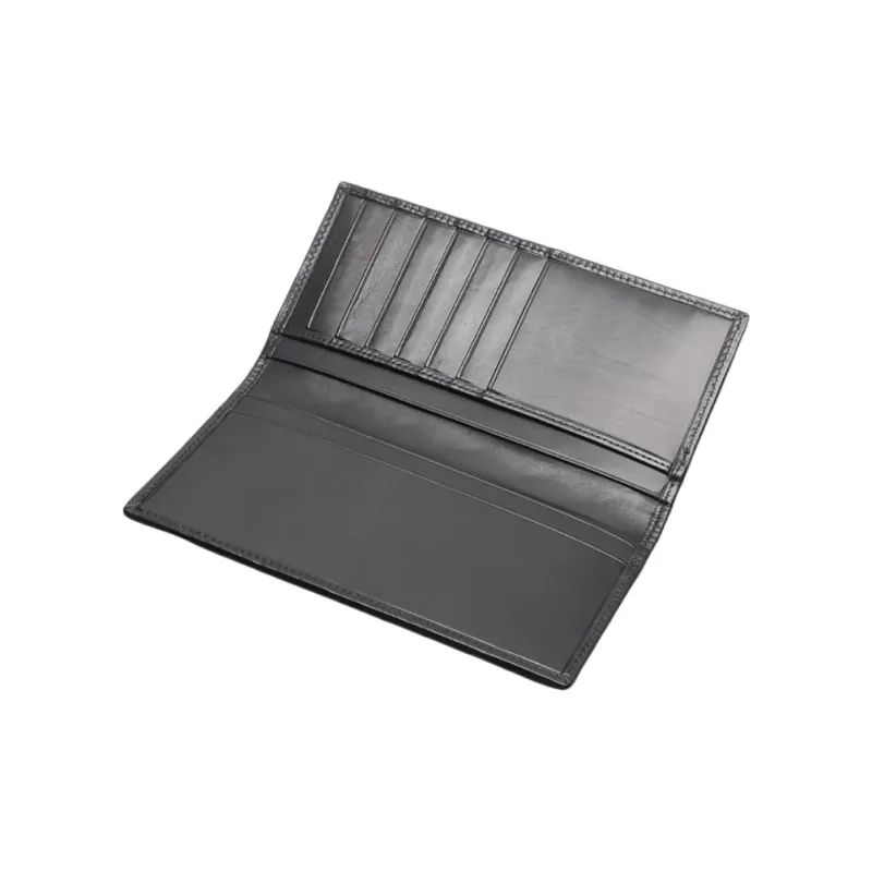 CMLZIUA Cow Leather Wallet Unisex Black-3