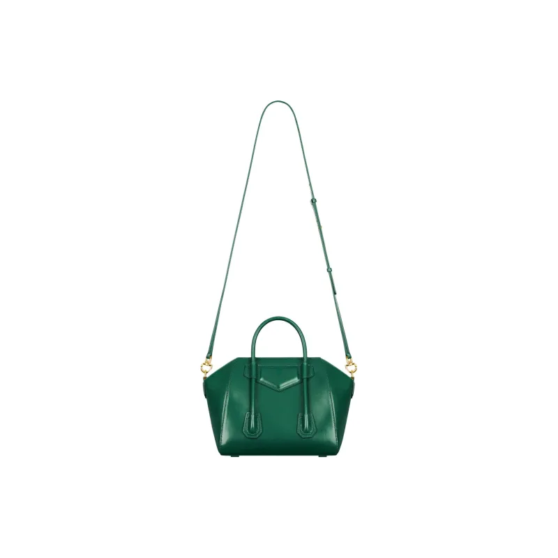 GIVENCHY Antigona Lock Cow Leather Handbag Mini Women's Emerald Green-2